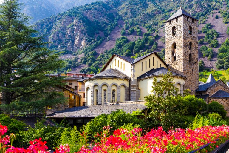 Sant,Esteve,Church,Located,In,Andorra,La,Vella,,Andorra