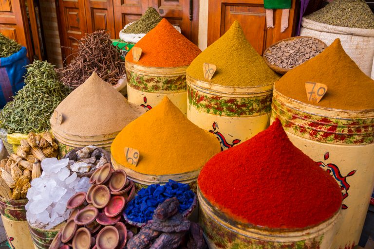 Bags,Of,Herbs,And,Spices,For,Sale,In,Souk,In