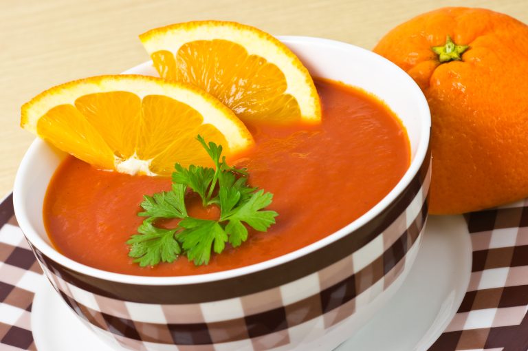 Oriental,Orange,Soup,With,Pumpkin,In,The,Bowl