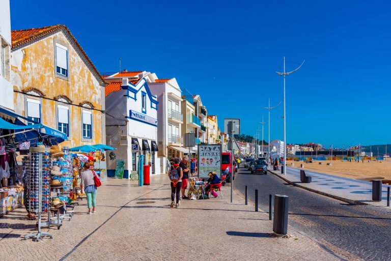 Nazare,,Portugal,,May,28,,2019:,Seaside,View,Of,Nazare,In