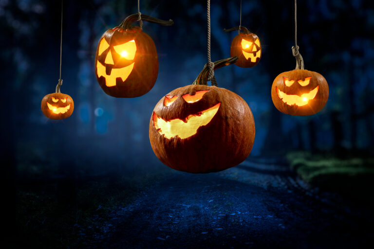 Halloween,Design,With,Pumpkins,.,Mixed,Media