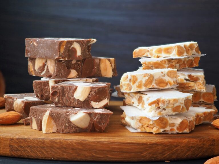Sugar,And,Chocolate,Turron,Or,Nougat,With,Nuts.,Traditional,Spanish
