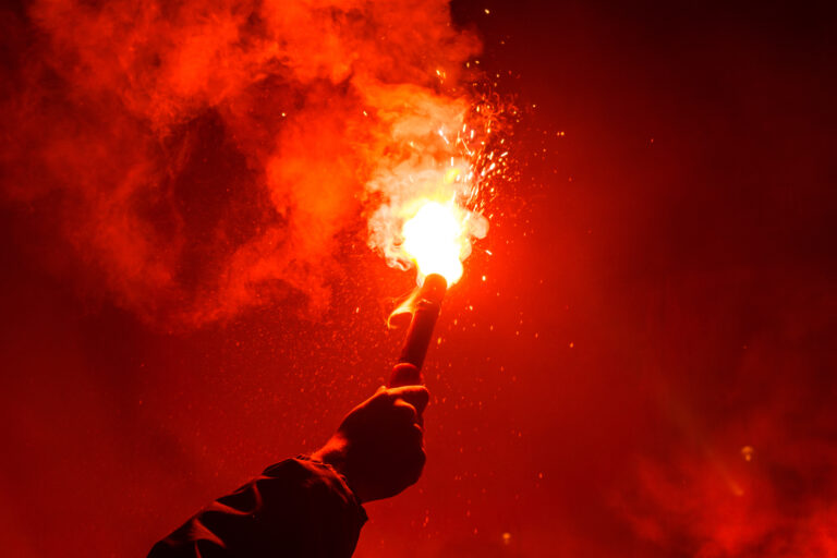 Burning,Red,Flare,,Flame,,Football,Hooligan