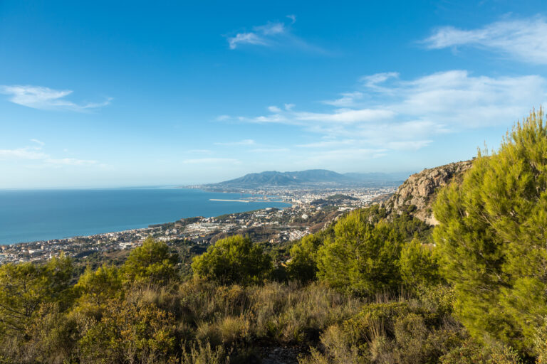 Malaga,City,Panoramic,View,From,A,Mountainous,Rural,Place,-