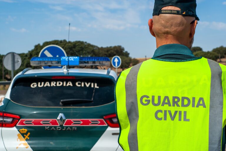 Badajoz,,Spain.,May,16,2023.,Civil,Guard,Agent,Next,To,His