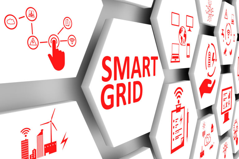 Smart,Grid,Concept,Cell,Background,3d,Illustration