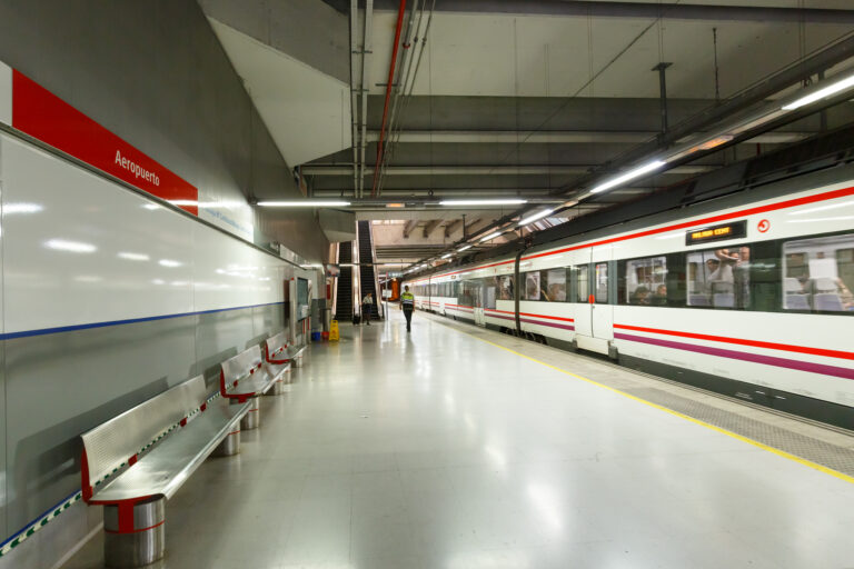 Malaga,,Spain,-,July,28,,2018:,Railway,Station,At,Malaga